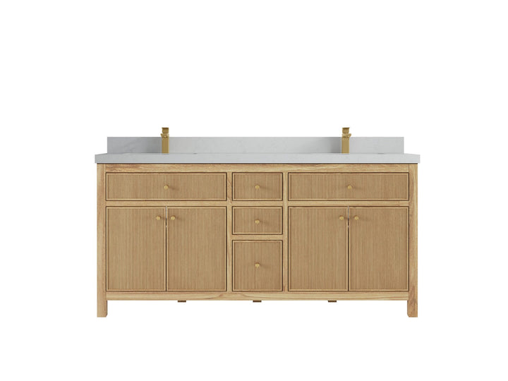 Sonoma Teak Wood 72 in. W x 22 in. D Double Sink Bathroom Vanity - photo 14
