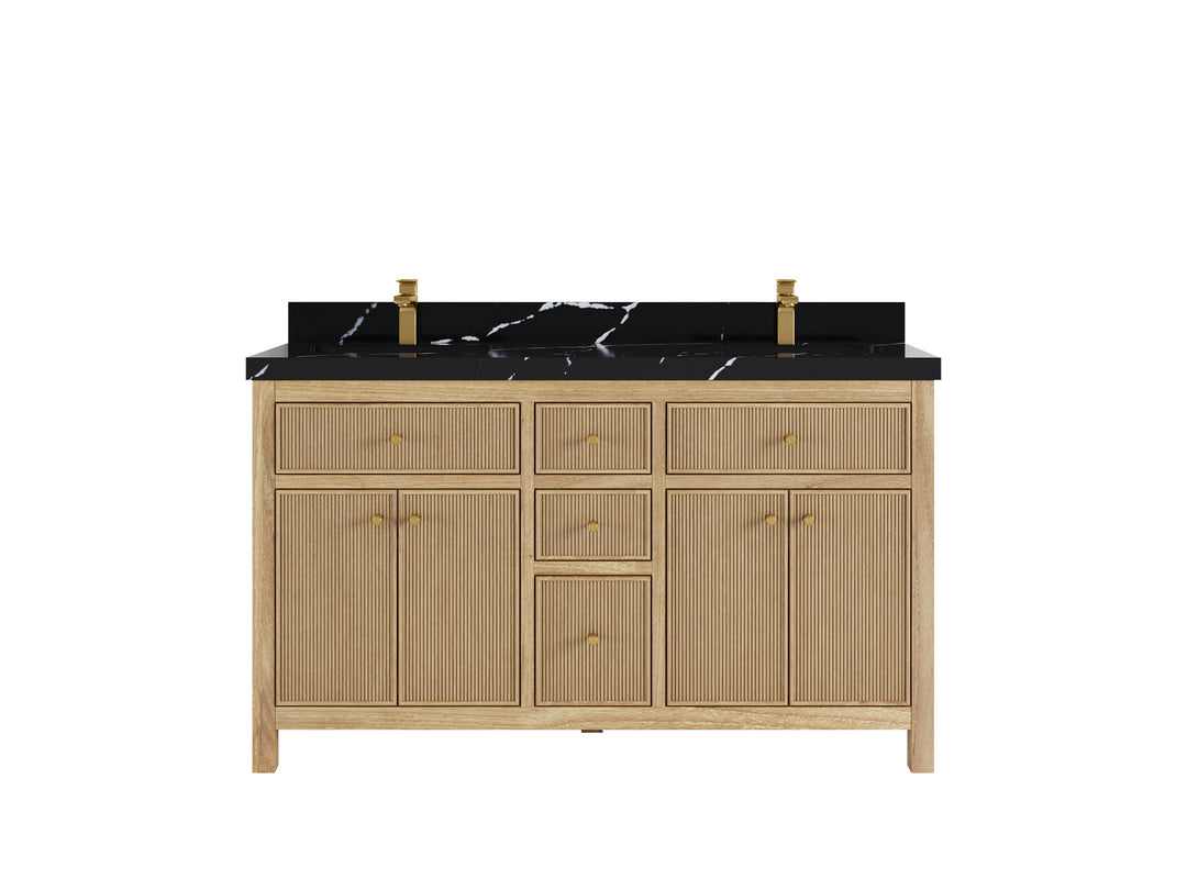 Sonoma Teak Wood 60 in. W x 22 in. D Double Sink Bathroom Vanity