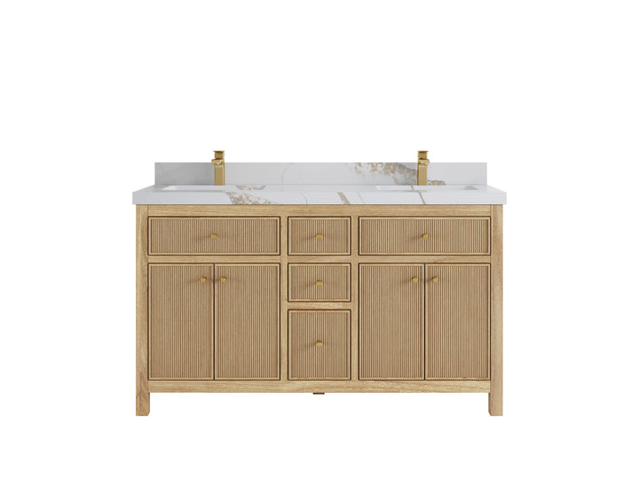 Sonoma Teak Wood 60 in. W x 22 in. D Double Sink Bathroom Vanity - photo 25