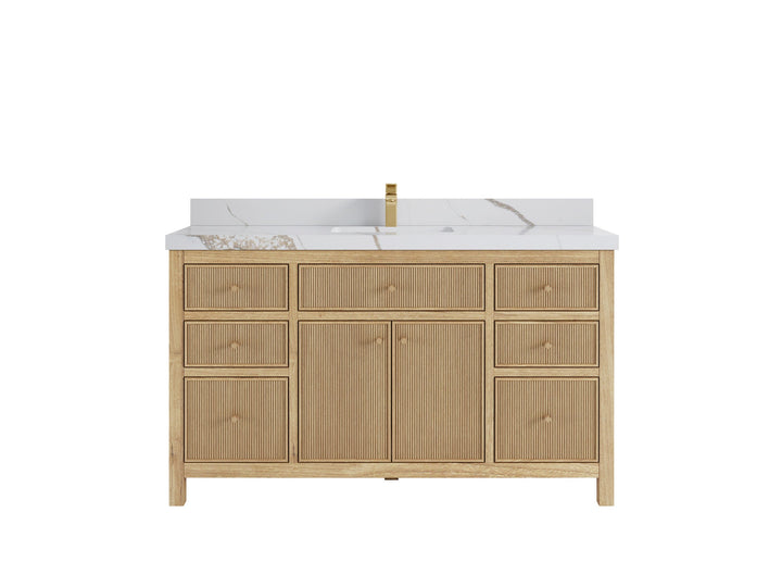 Sonoma Teak Wood 60 in. W x 22 in. D Single Sink Bathroom Vanity - photo 8