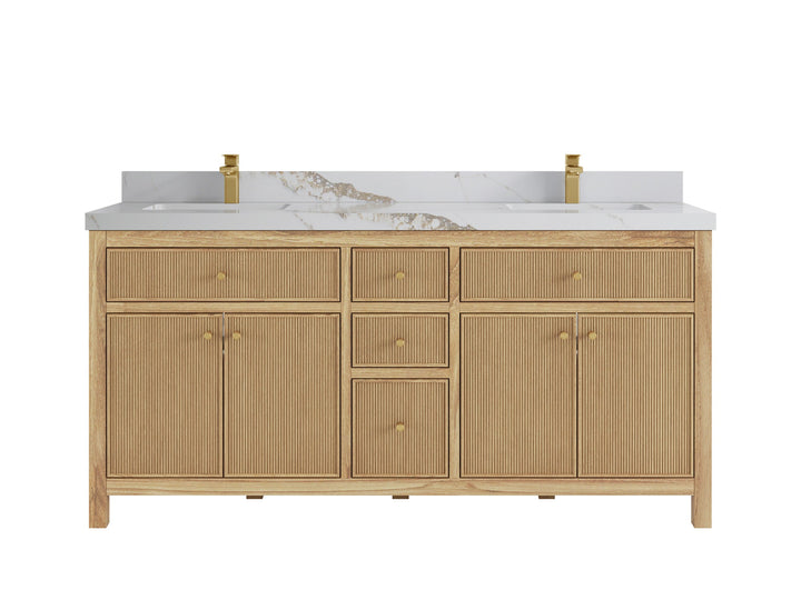 Sonoma Teak Wood 72 in. W x 22 in. D Double Sink Bathroom Vanity - photo 8