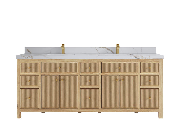 Sonoma Teak Wood 84 in. W x 22 in. D Double Sink Bathroom Vanity - photo 8