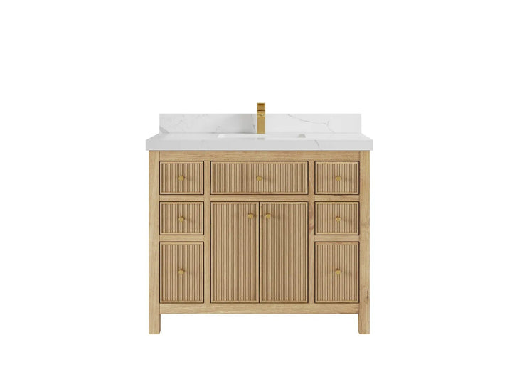 Sonoma Teak Wood 42 in. W x 22 in. D Single Sink Bathroom Vanity - photo 9
