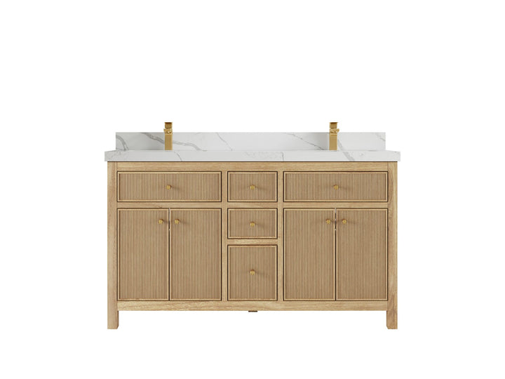 Sonoma Teak Wood 60 in. W x 22 in. D Double Sink Bathroom Vanity - photo 7