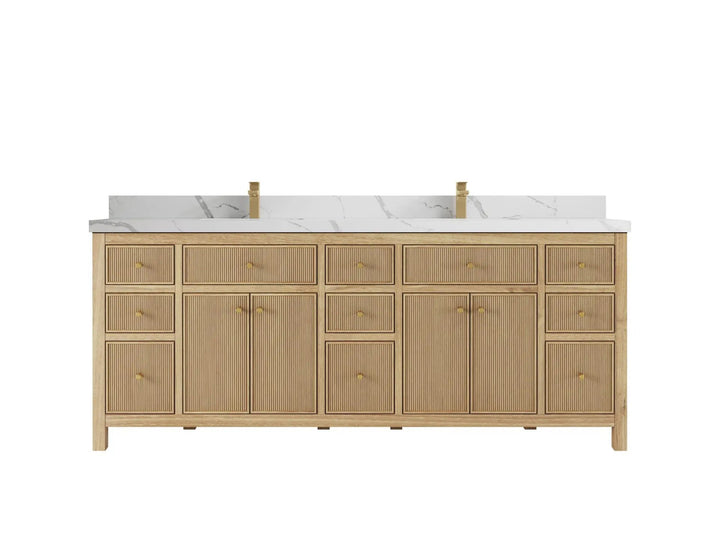 Sonoma Teak Wood 84 in. W x 22 in. D Double Sink Bathroom Vanity - photo 9