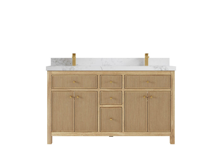 Sonoma Teak Wood 60 in. W x 22 in. D Double Sink Bathroom Vanity - photo 8