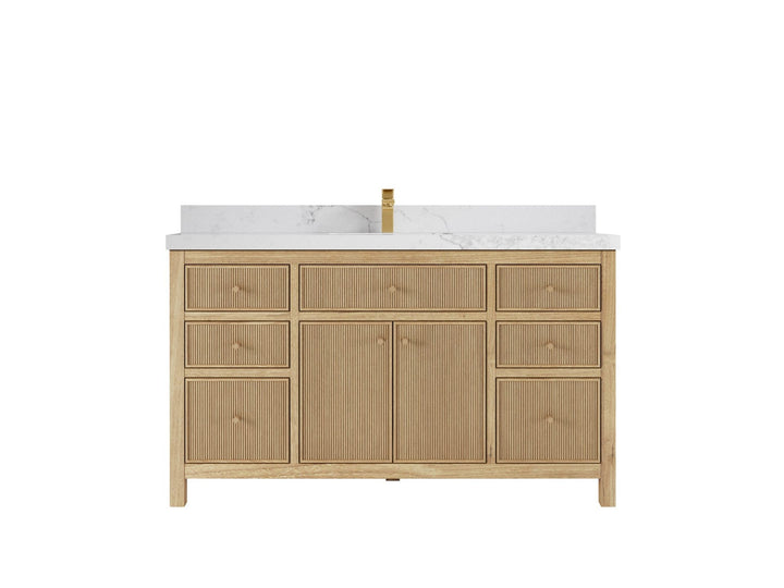 Sonoma Teak Wood 60 in. W x 22 in. D Single Sink Bathroom Vanity - photo 10