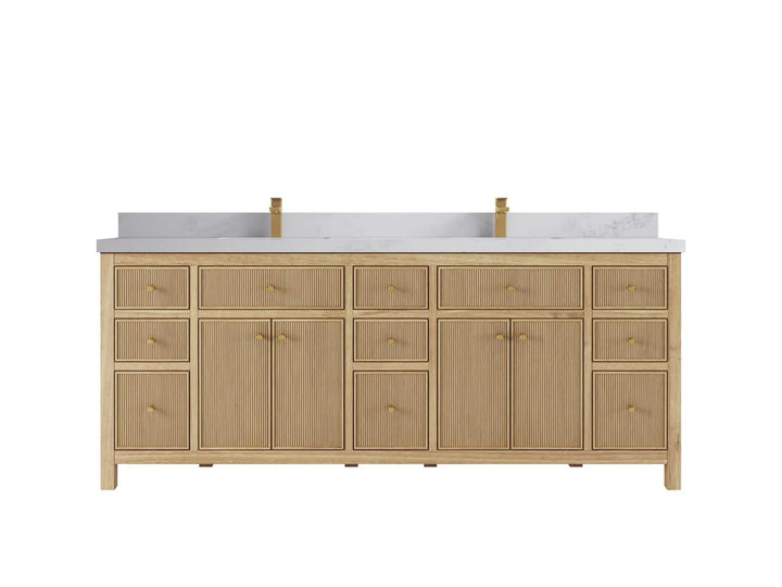 Sonoma Teak Wood 84 in. W x 22 in. D Double Sink Bathroom Vanity - photo 10