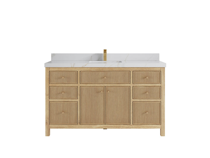 Sonoma Teak Wood 60 in. W x 22 in. D Single Sink Bathroom Vanity - photo 12