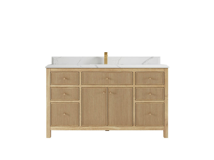 Sonoma Teak Wood 60 in. W x 22 in. D Single Sink Bathroom Vanity - photo 15