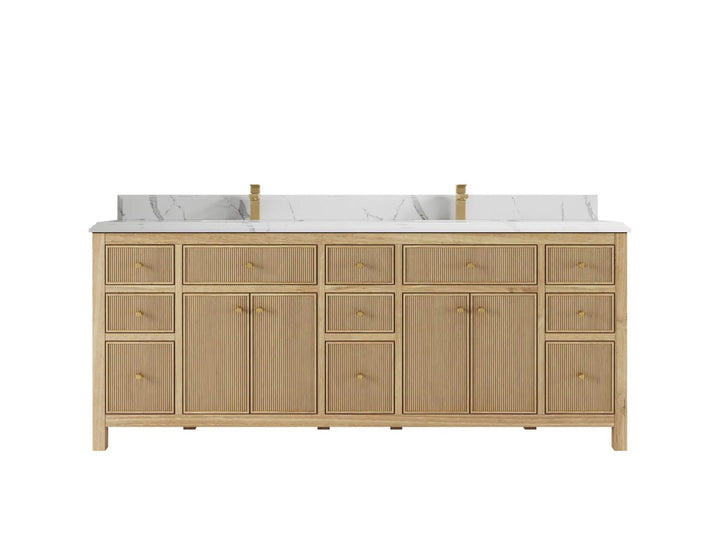 Sonoma Teak Wood 84 in. W x 22 in. D Double Sink Bathroom Vanity - photo 15