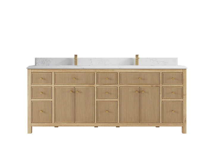 Sonoma Teak Wood 84 in. W x 22 in. D Double Sink Bathroom Vanity - photo 16