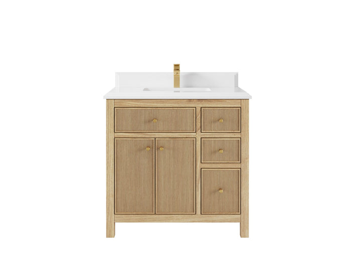 Sonoma Teak Wood 36 in. W x 22 in. D Center Sink Bathroom Vanity - photo 16
