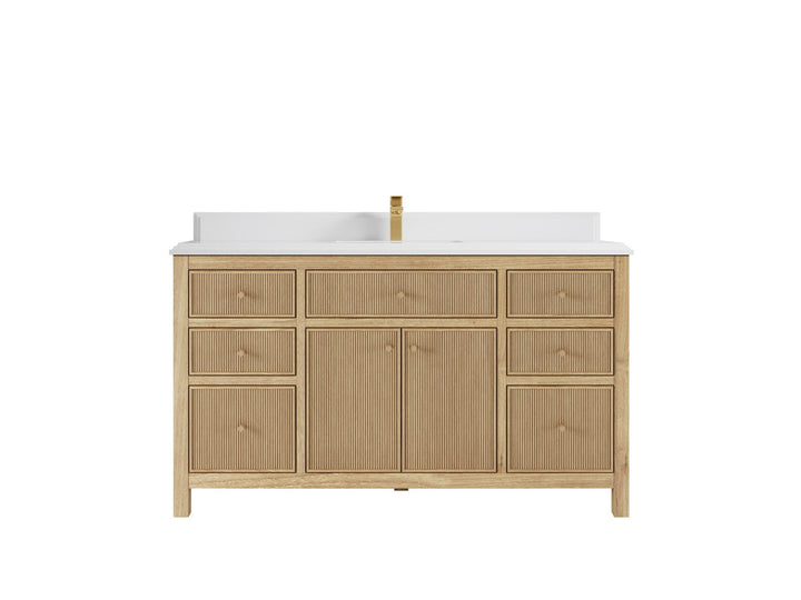 Sonoma Teak Wood 60 in. W x 22 in. D Single Sink Bathroom Vanity - photo 17
