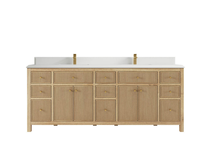 Sonoma Teak Wood 84 in. W x 22 in. D Double Sink Bathroom Vanity - photo 17