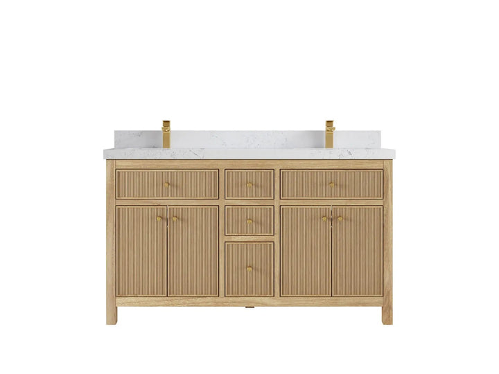 Sonoma Teak Wood 60 in. W x 22 in. D Double Sink Bathroom Vanity - photo 16