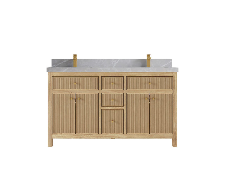 Sonoma Teak Wood 60 in. W x 22 in. D Double Sink Bathroom Vanity - photo 17
