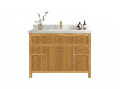 Sonoma Reeded Teak Wood 48 in. W x 22 in. D Single Sink Bathroom Vanity - photo 30