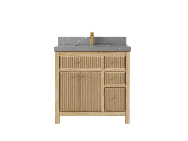 Sonoma Teak Wood 36 in. W x 22 in. D Center Sink Bathroom Vanity - photo 19