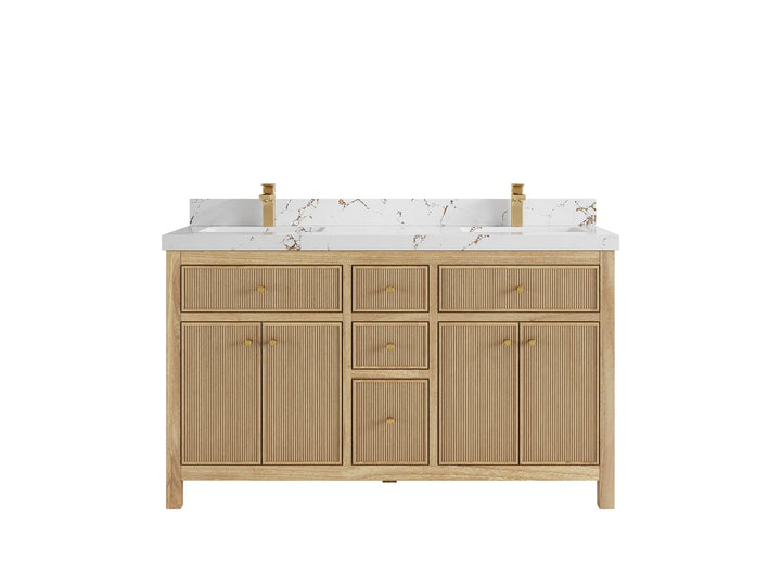 Sonoma Teak Wood 60 in. W x 22 in. D Double Sink Bathroom Vanity - photo 19
