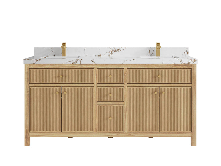 Sonoma Teak Wood 72 in. W x 22 in. D Double Sink Bathroom Vanity - photo 21
