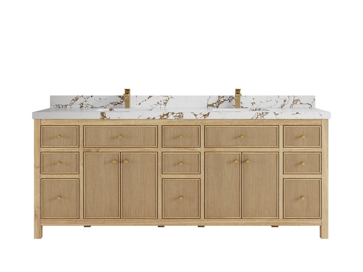 Sonoma Teak Wood 84 in. W x 22 in. D Double Sink Bathroom Vanity - photo 21