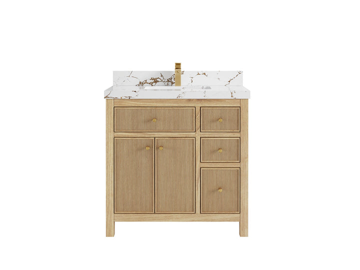 Sonoma Teak Wood 36 in. W x 22 in. D Center Sink Bathroom Vanity - photo 21
