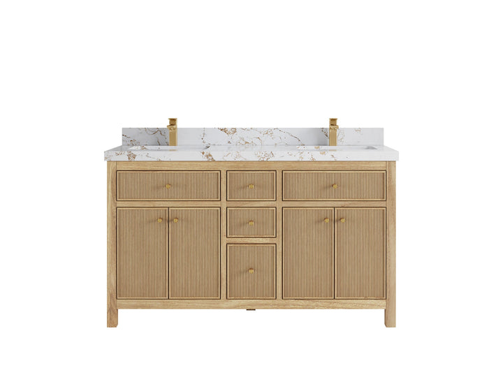 Sonoma Teak Wood 60 in. W x 22 in. D Double Sink Bathroom Vanity - photo 20