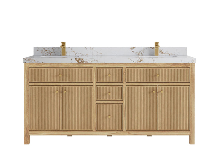 Sonoma Teak Wood 72 in. W x 22 in. D Double Sink Bathroom Vanity - photo 22