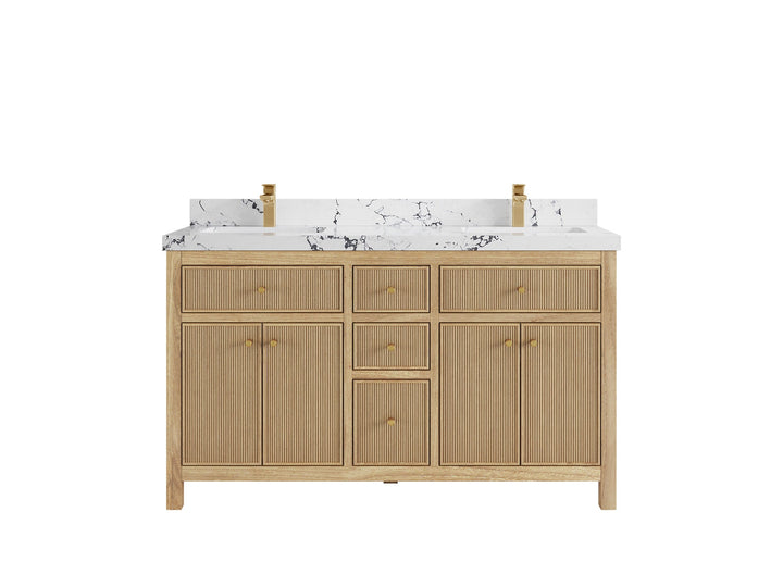 Sonoma Teak Wood 60 in. W x 22 in. D Double Sink Bathroom Vanity - photo 21