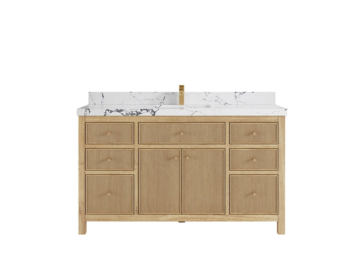 Sonoma Teak Wood 60 in. W x 22 in. D Single Sink Bathroom Vanity - photo 23