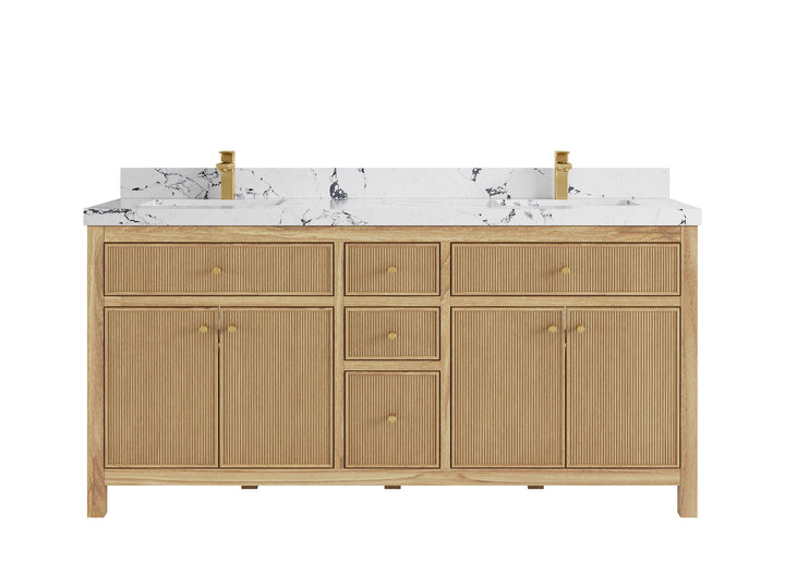 Sonoma Teak Wood 72 in. W x 22 in. D Double Sink Bathroom Vanity - photo 23
