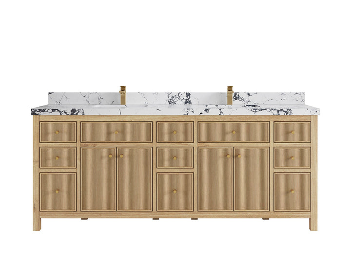 Sonoma Teak Wood 84 in. W x 22 in. D Double Sink Bathroom Vanity - photo 23