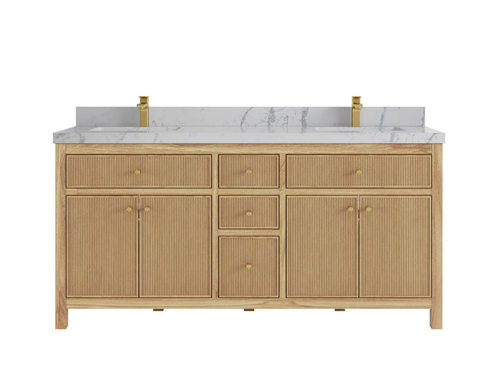 Sonoma Teak Wood 72 in. W x 22 in. D Double Sink Bathroom Vanity - photo 24