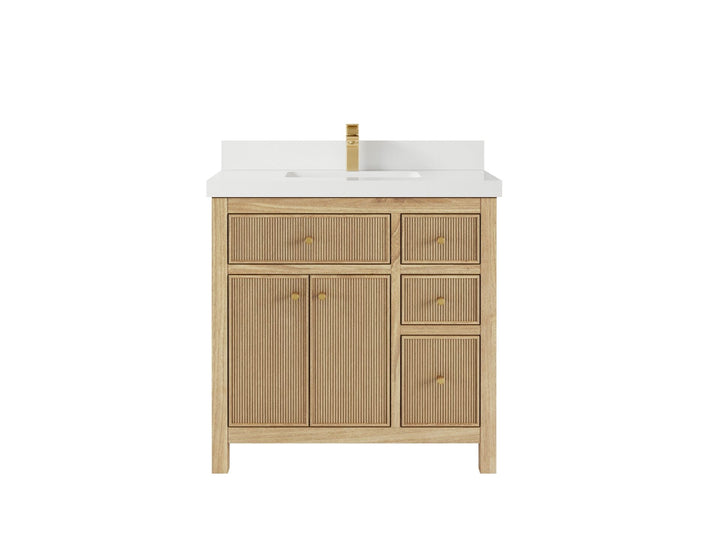 Sonoma Teak Wood 36 in. W x 22 in. D Center Sink Bathroom Vanity - photo 24