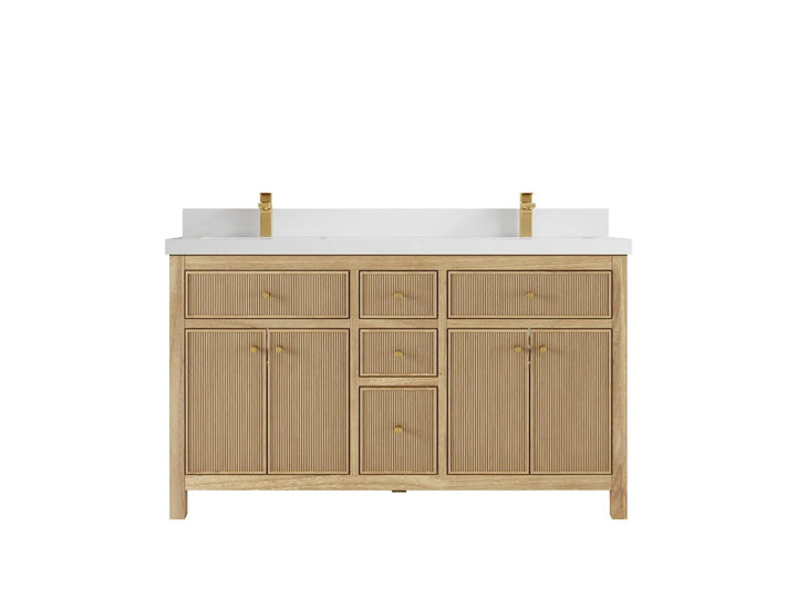 Sonoma Teak Wood 60 in. W x 22 in. D Double Sink Bathroom Vanity - photo 23