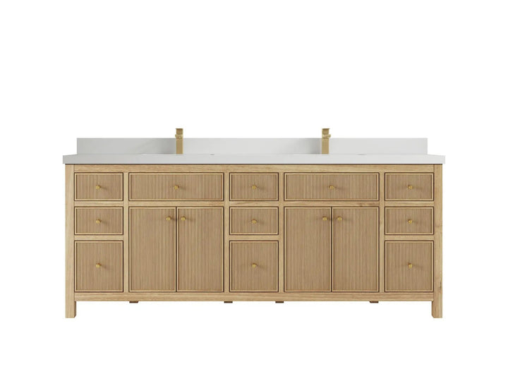 Sonoma Teak Wood 84 in. W x 22 in. D Double Sink Bathroom Vanity - photo 25