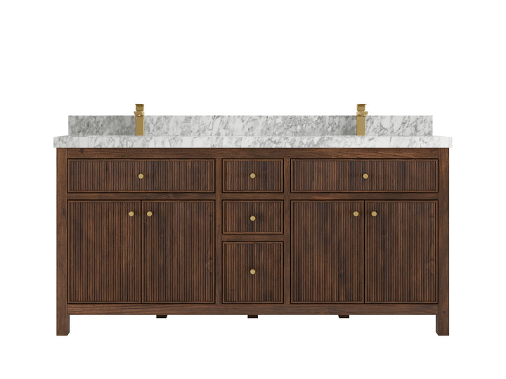 Sonoma Teak Wood 72 in. W x 22 in. D Double Sink Bathroom Vanity - photo 13