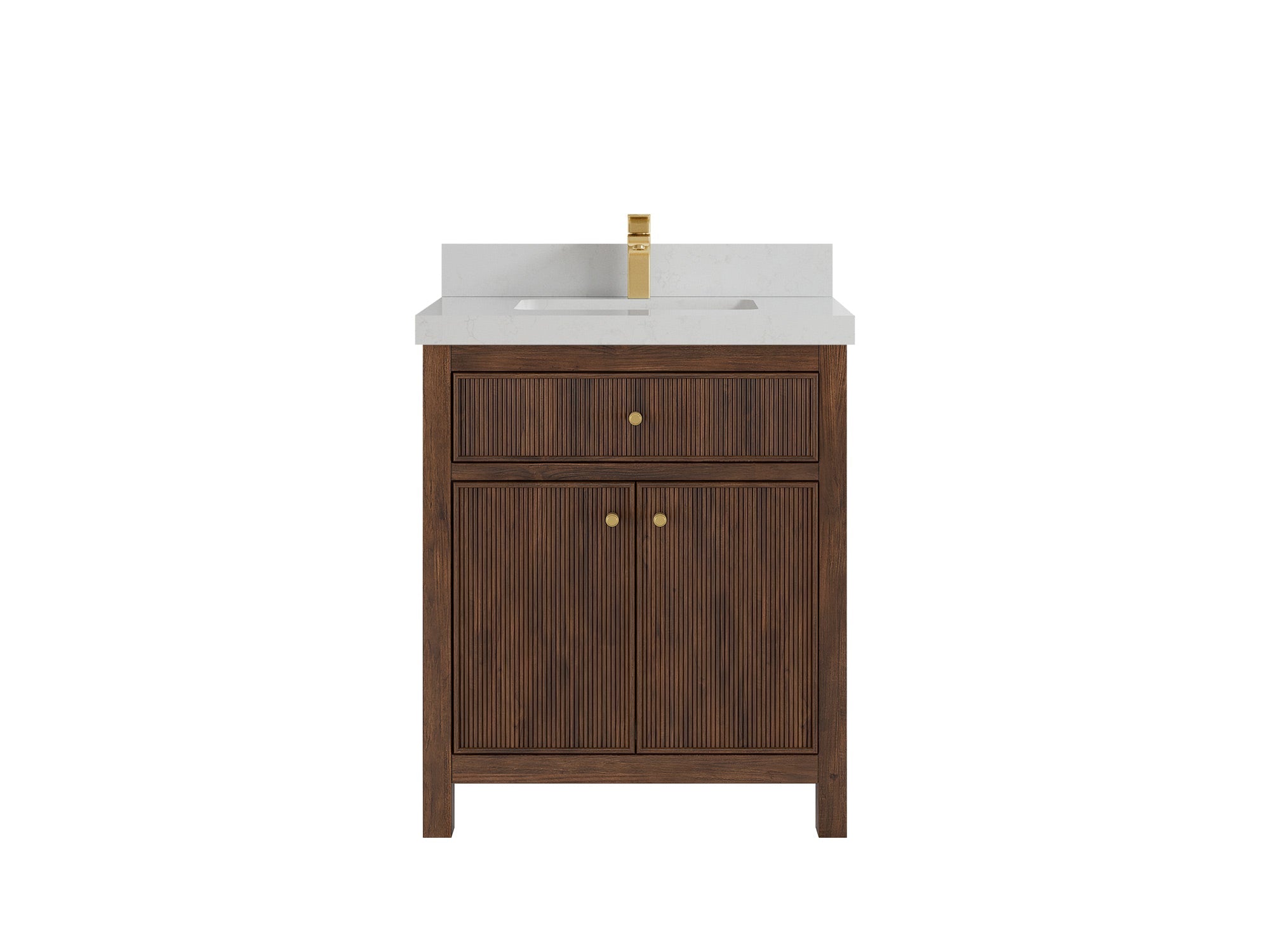 Sonoma Teak Wood 30 in. W x 22 in. D Single Sink Bathroom Vanity