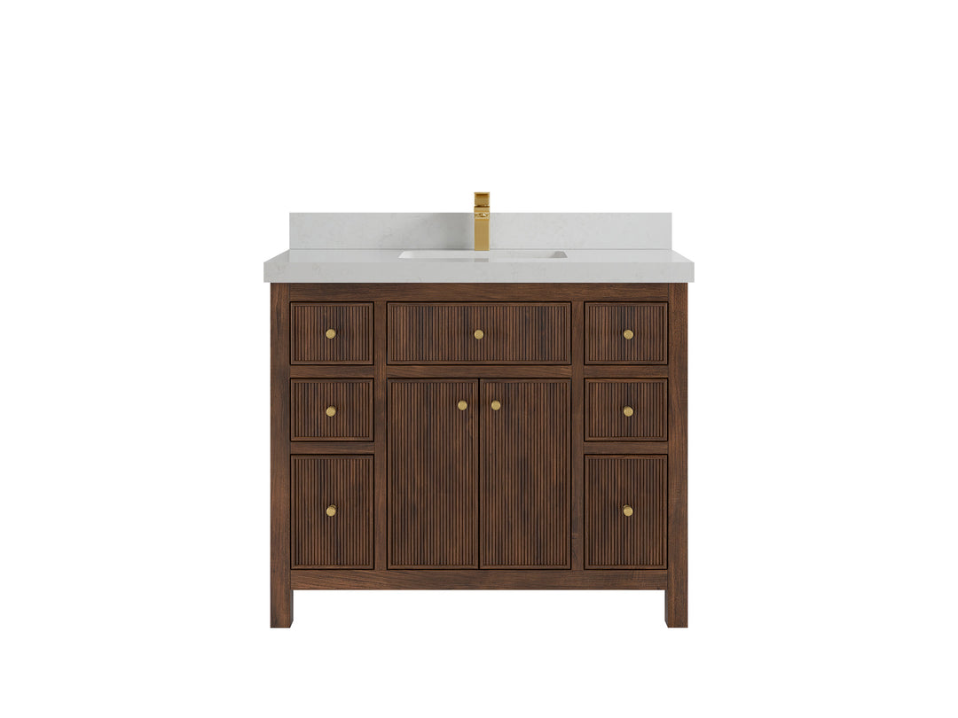 Sonoma Teak Wood 42 in. W x 22 in. D Single Sink Bathroom Vanity