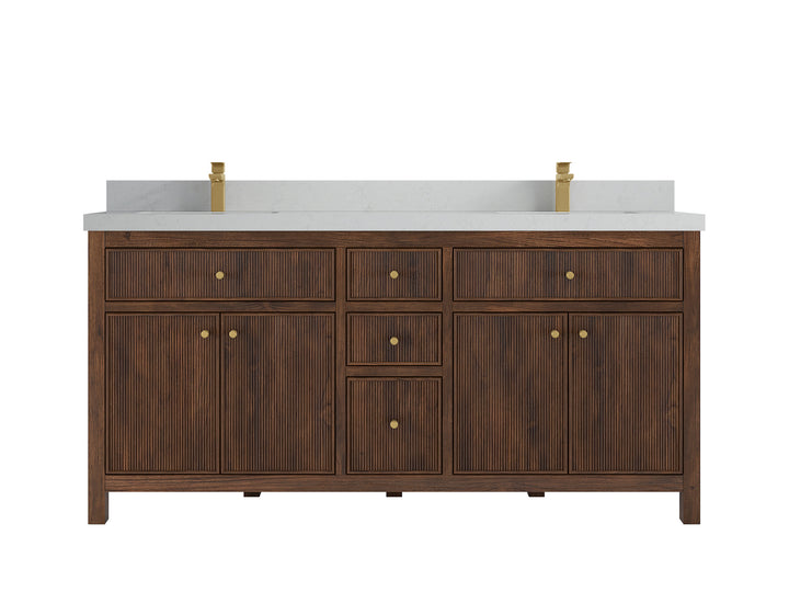 Sonoma Teak Wood 72 in. W x 22 in. D Double Sink Bathroom Vanity - photo 26