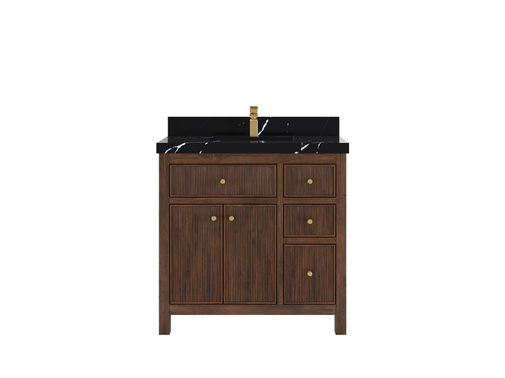 Sonoma Teak Wood 36 in. W x 22 in. D Center Sink Bathroom Vanity - photo 6