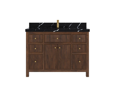 Sonoma Reeded Teak Wood 48 in. W x 22 in. D Single Sink Bathroom Vanity