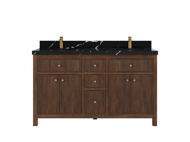 Sonoma Teak Wood 60 in. W x 22 in. D Double Sink Bathroom Vanity - photo 7