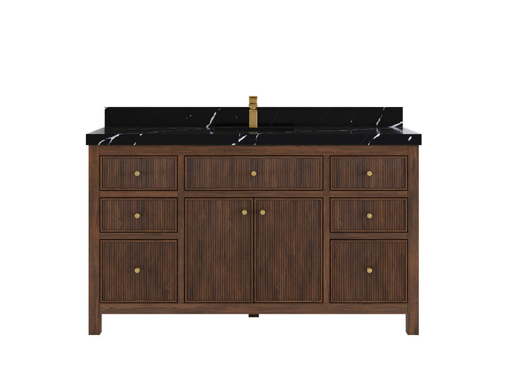 Sonoma Teak Wood 60 in. W x 22 in. D Single Sink Bathroom Vanity - photo 7