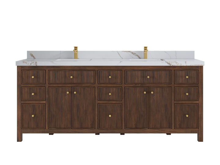 Sonoma Teak Wood 84 in. W x 22 in. D Double Sink Bathroom Vanity - photo 8