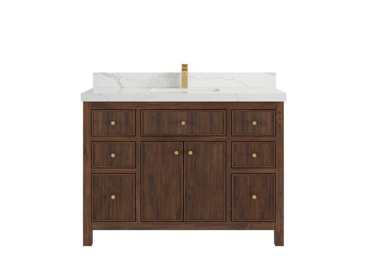 Sonoma Teak Wood 48 in. W x 22 in. D Single Sink Bathroom Vanity - photo 9
