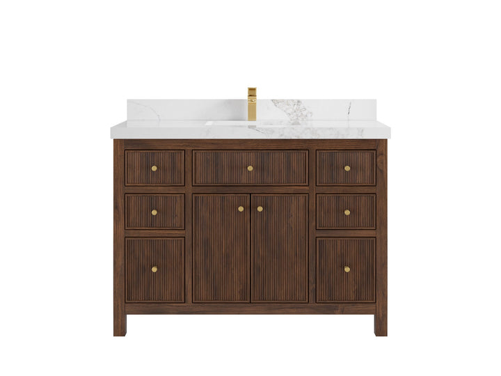 Sonoma Teak Wood 48 in. W x 22 in. D Single Sink Bathroom Vanity - photo 9