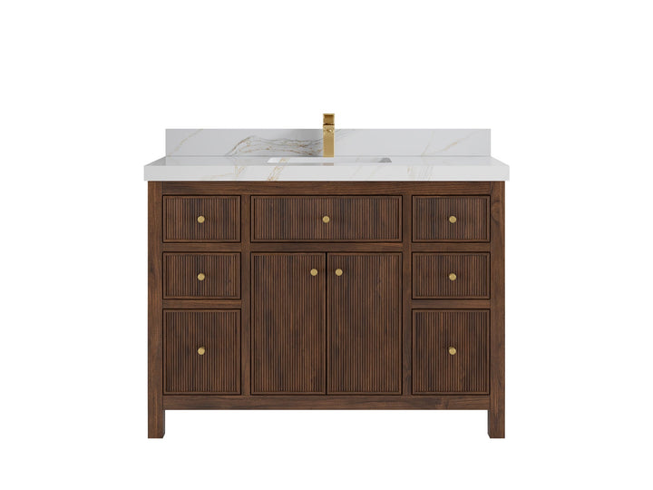 Sonoma Teak Wood 48 in. W x 22 in. D Single Sink Bathroom Vanity - photo 12