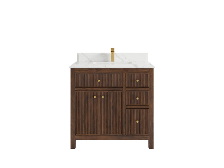 Sonoma Teak Wood 36 in. W x 22 in. D Center Sink Bathroom Vanity - photo 14